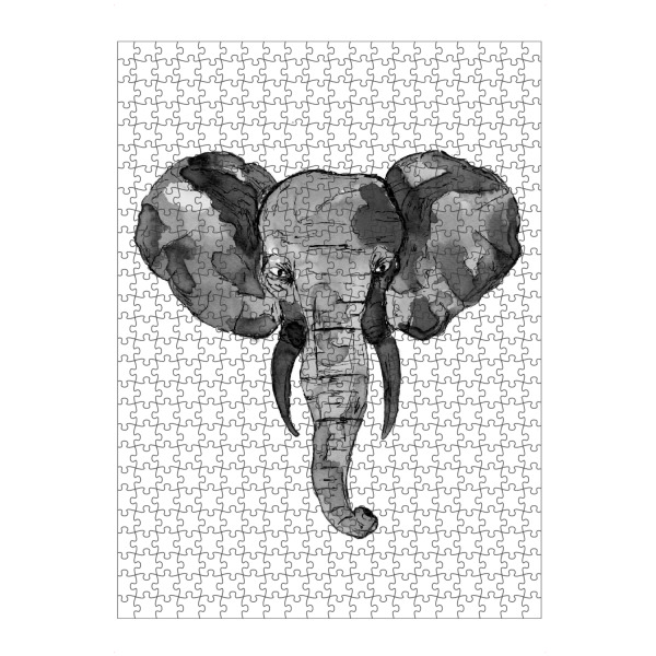 Puzzle Ravensburger "Grey African Elephant Head" artboxONE - Tiere