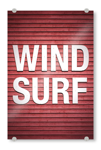 Acrylglasbild "Wind Surf" artboxONE - Typografie,Sport