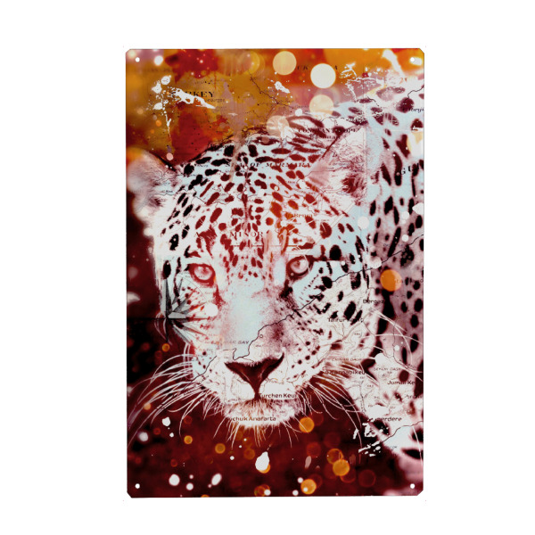 Holzbild "Golden Leopard" artboxONE - Tiere,Abstrakt