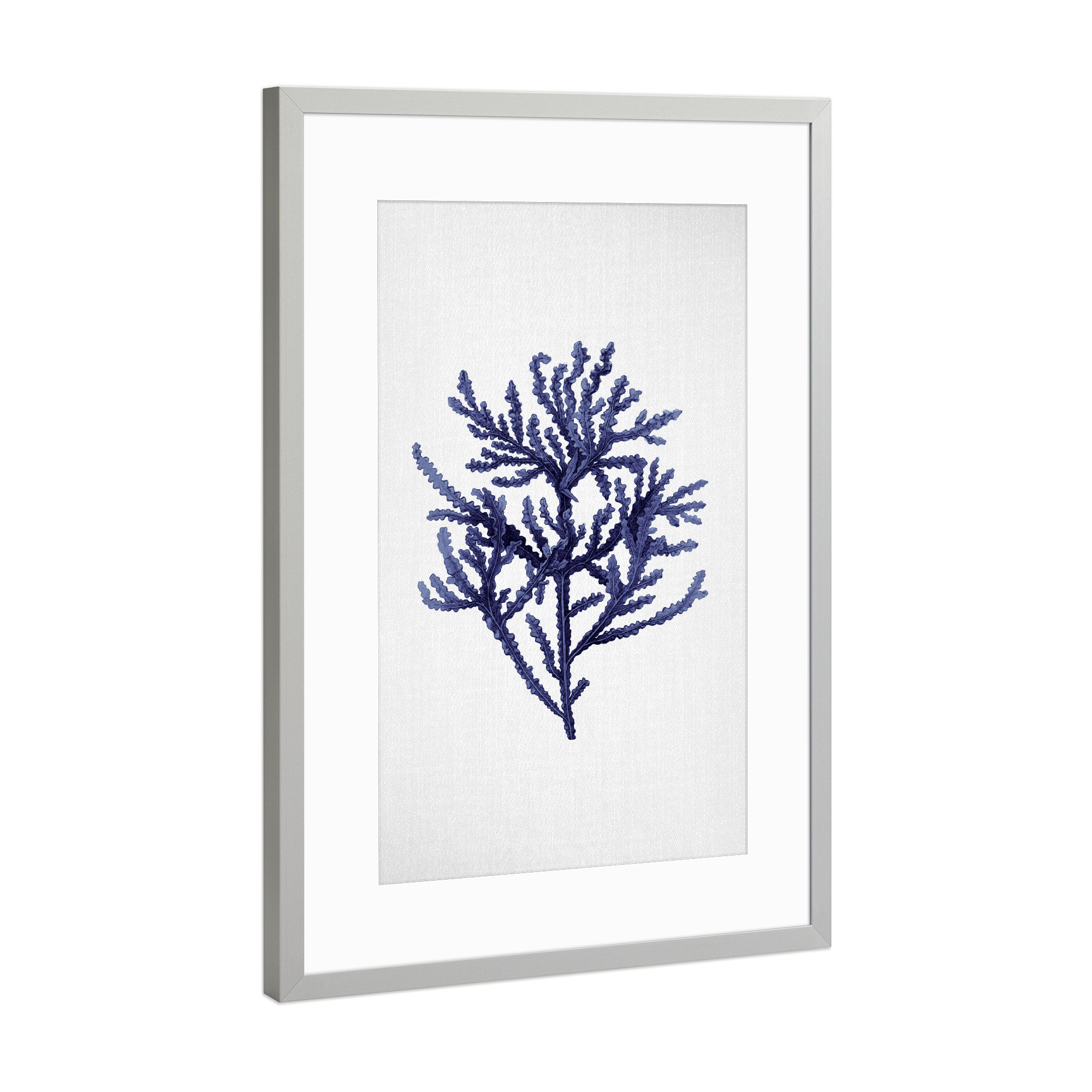 Poster mit Rahmen Silber "Coral - Watercolor" artboxONE - Natur,Floral,Für Kinder,Reise / Strand und Meer,Liebe