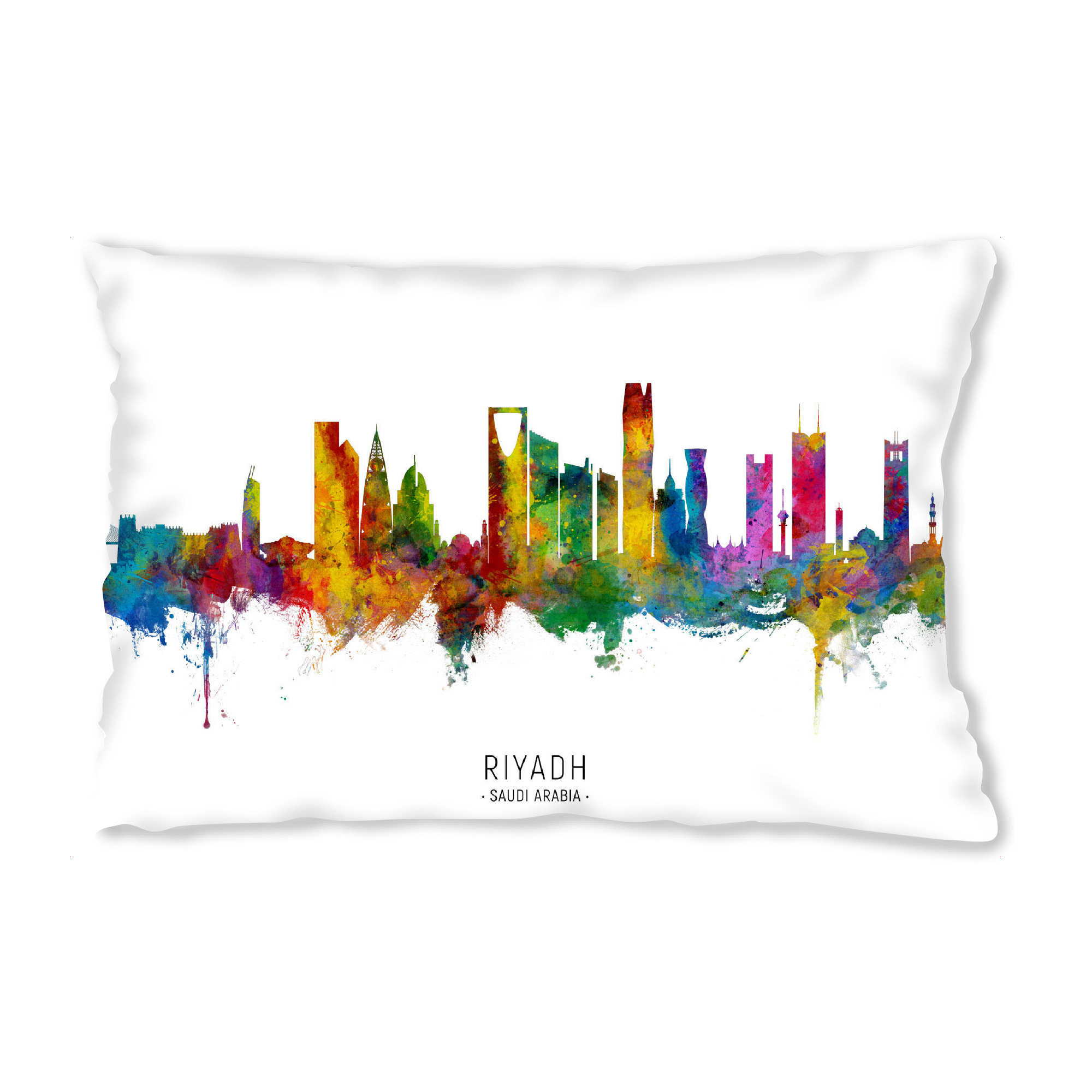 Design-Kissen "Riyadh Saudi Arabia Skyline txt" artboxONE - Städte