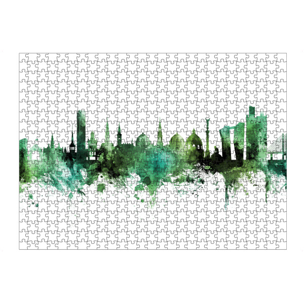 Puzzle Ravensburger "Copenhagen Denmark Skyline Green" artboxONE - Städte,Städte / København