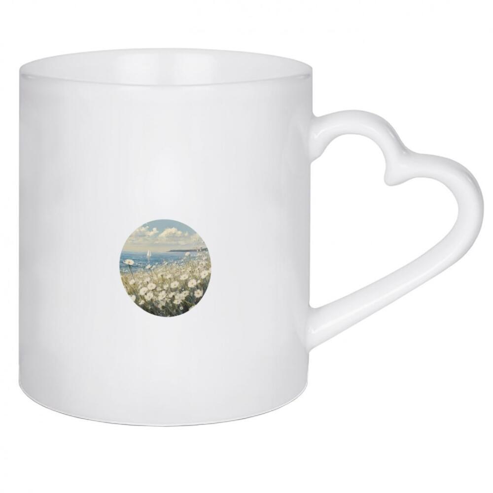 Herztasse "Blühende Blume im Sommer" artboxONE - Natur,Floral,Abstrakt,Reise / Strand und Meer - Blumen,Blumen,Blühend,Strand,Meer