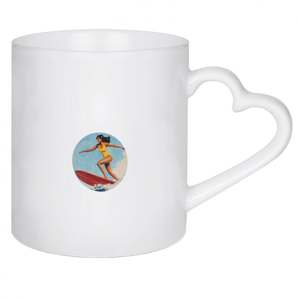 Herztasse "Weibliche Surferin" artboxONE - Reise / Strand und Meer,Sport,Sport / Sommerspiele,Festivals