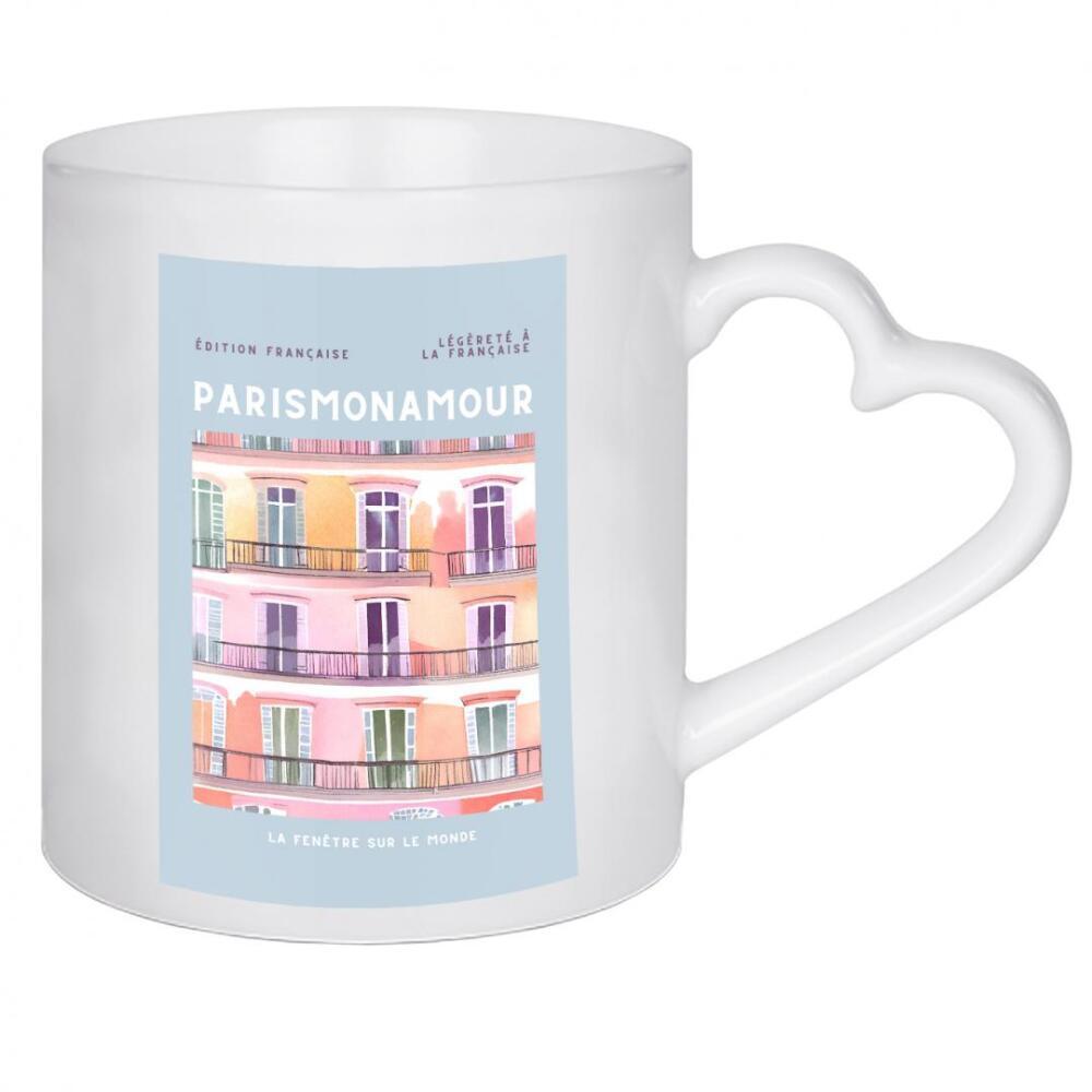 Herztasse "Paris mon amour" artboxONE - Typografie,Architektur,Städte / Paris,Reise / Länder
