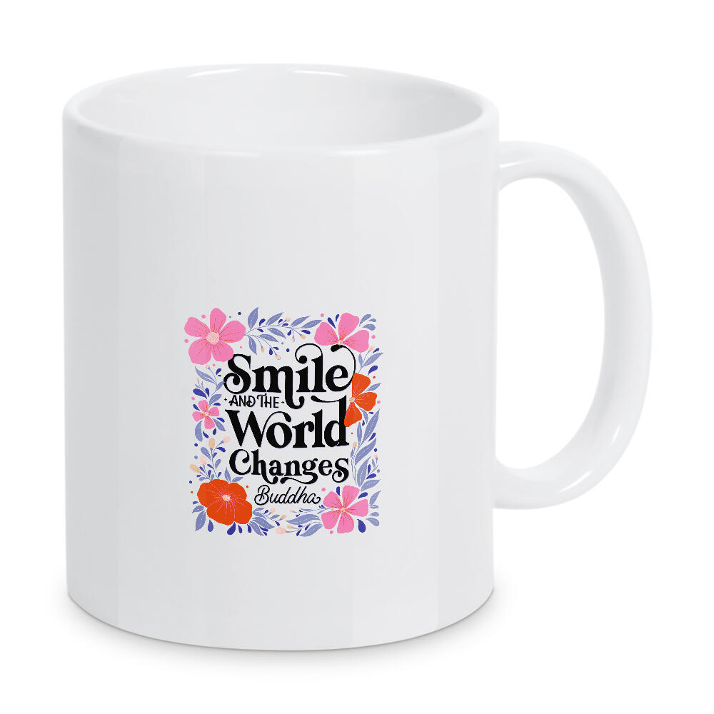 Tasse "Smile: Buddha Quote" artboxONE - Typografie,Floral