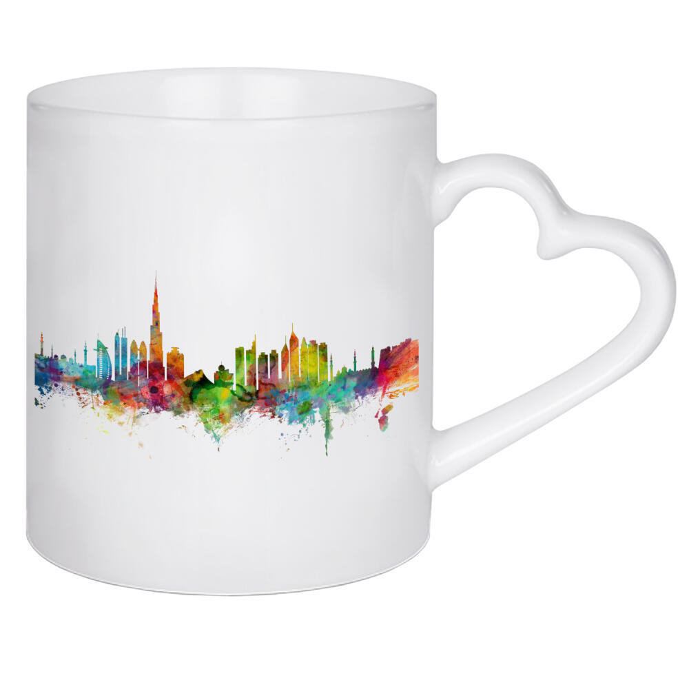 Herztasse "Dubai Watercolor" artboxONE - Städte,Reise,Architektur