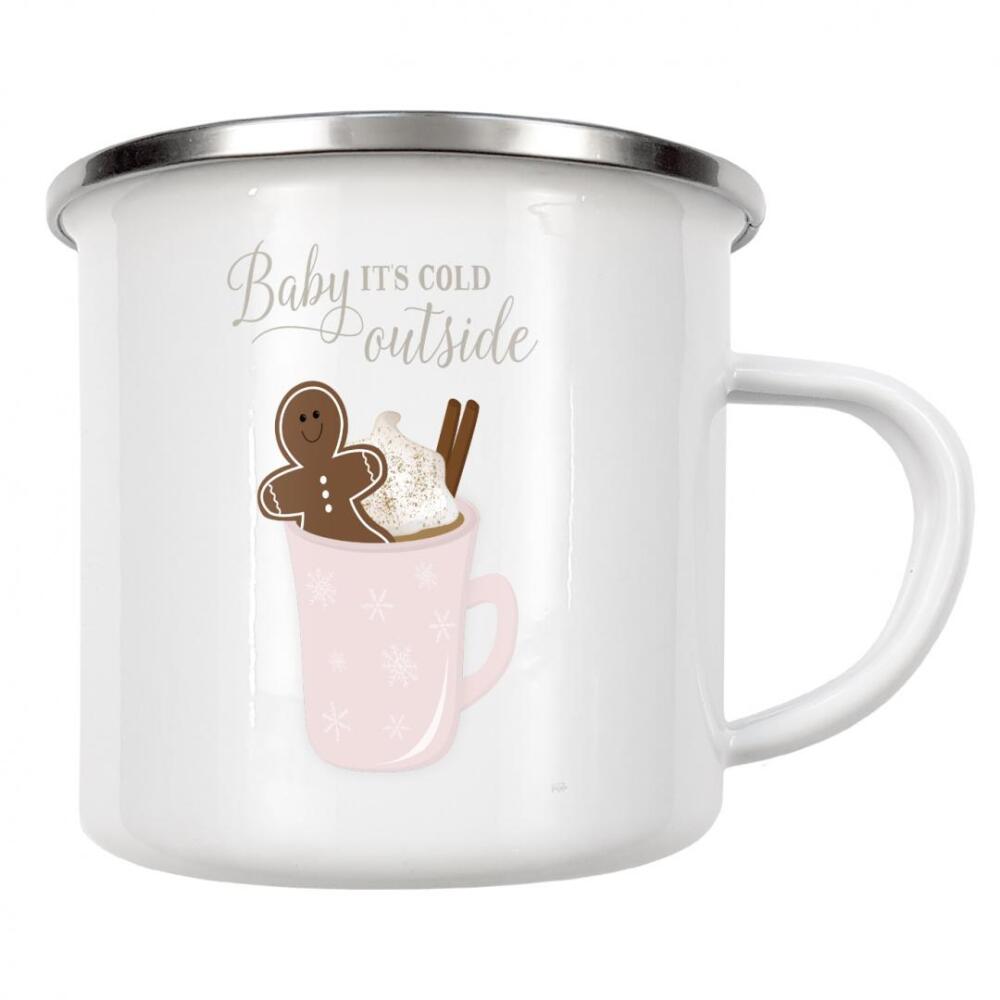 Emaille Tasse "Lebkuchen heißer Kakao I" artboxONE - Weihnachten - Kakao,Lebkuchen,Feiertag,Weihnachten