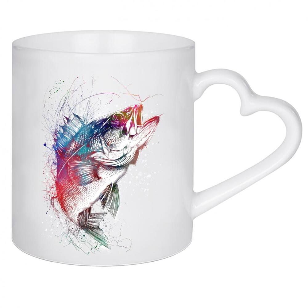 Herztasse "Angelsportkunst E" artboxONE - Sport,Sport / Motivation - Angeln,Sport,Fisch,Illustration,Grafik,Vektor