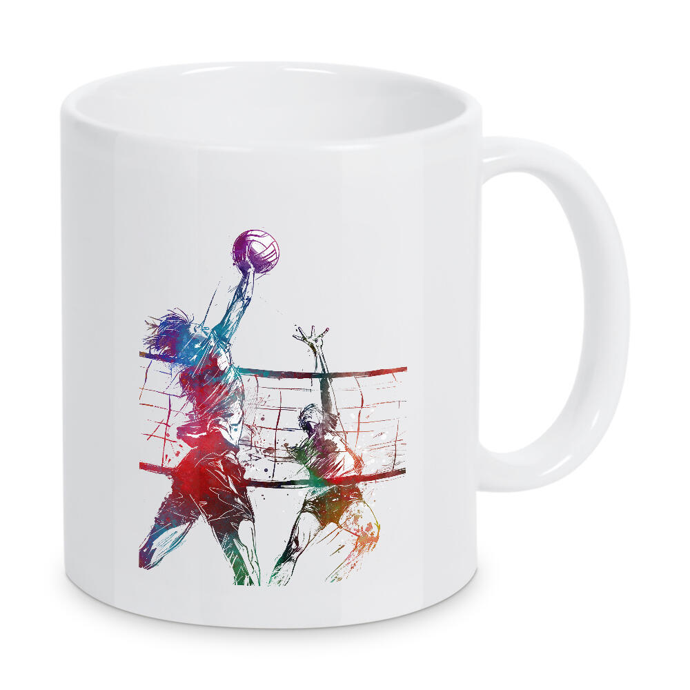Tasse "Volleyballsportkunst B" artboxONE - Sport / Sommerspiele,Sport / Motivation - Volleyball,Volleyballspieler,Sport,Spiel,Illustration,Grafik
