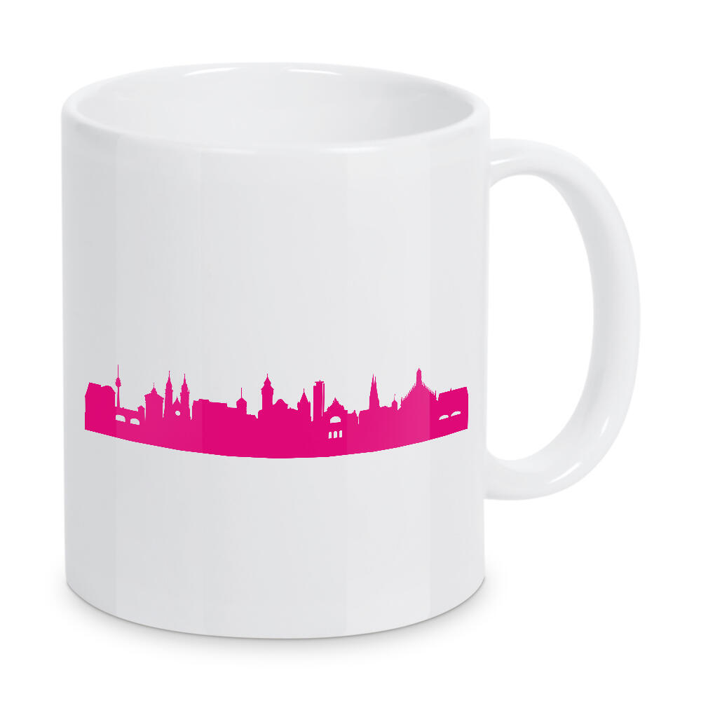 Tasse "Nürnberg 04 Pink Skyline Print monochrome" artboxONE - Städte,Abstrakt,Architektur,Städte / Weitere