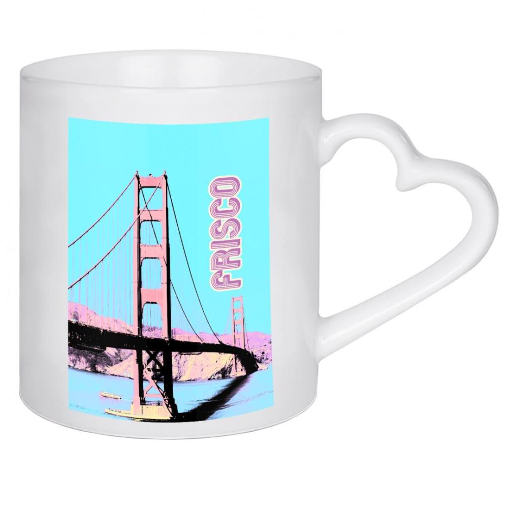 Herztasse "SFO Pop Art" artboxONE - Typografie,Reise,Reise / Strand und Meer,Reise / Länder,Städte / San Francisco