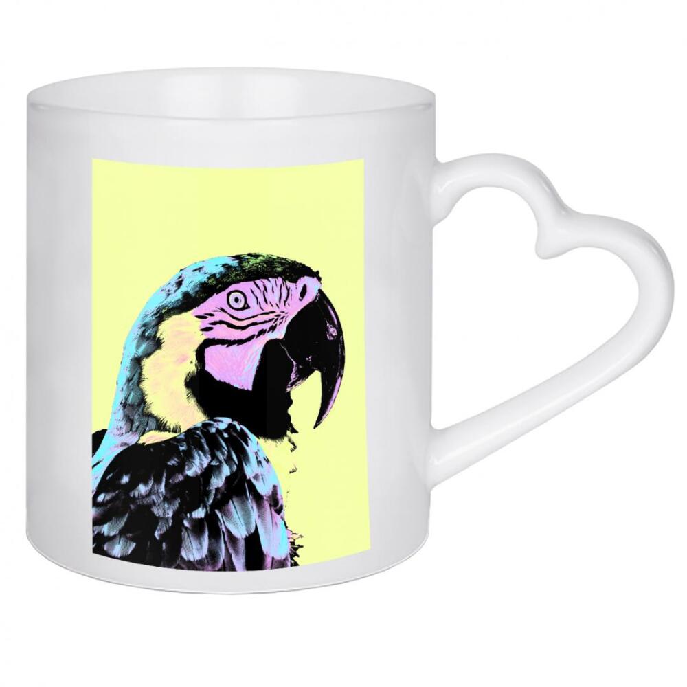 Herztasse "Pop Art Parrot" artboxONE - Tiere