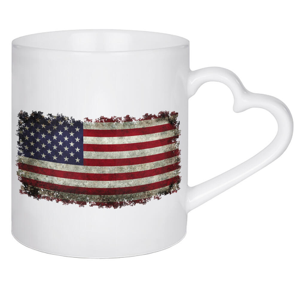 Herztasse "Flag of the United States" artboxONE - Reise - Usa,Amerika,Flagge,Fahne