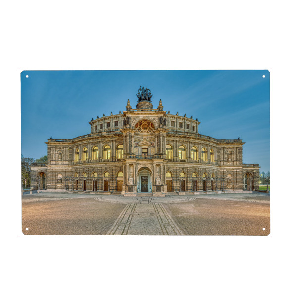 Holzbild "Semperoper in Dresden" artboxONE - Reise,Architektur,Städte / Dresden