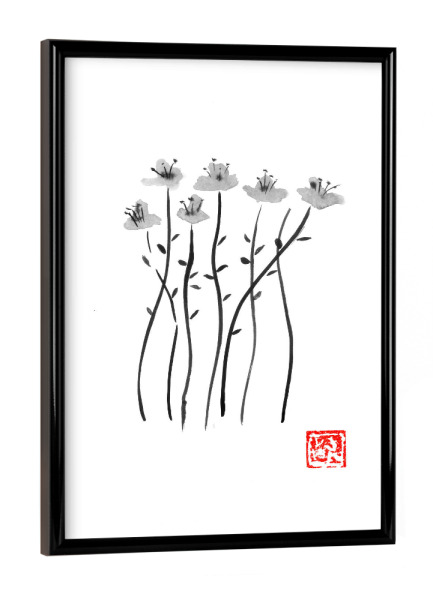 Poster mit schwarzem Rahmen "Tiges" artboxONE - Natur,Floral
