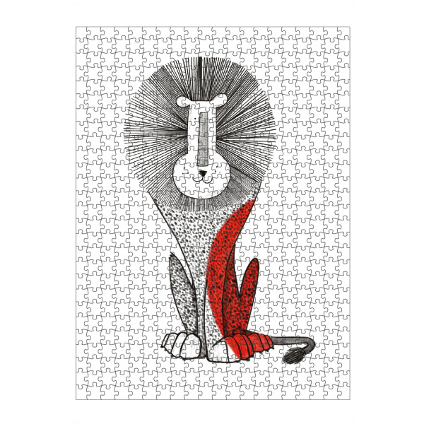 artboxONE Puzzle "Red lion" artboxONE - Tiere - Lion,Red lion,Kids room art,Kids room decor,Wall decor,Tier,Animal,Löwe,King,Kinder,Nursery