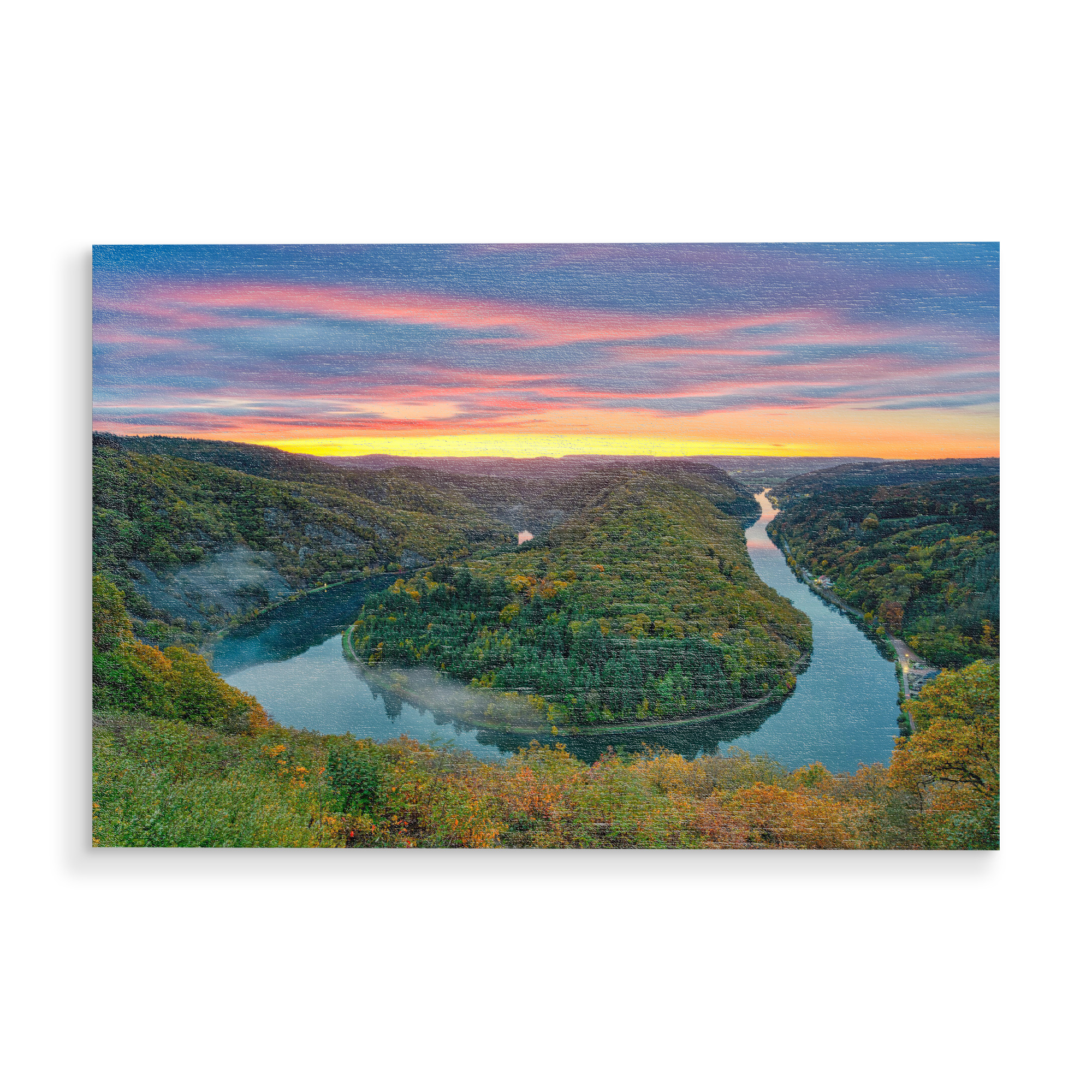 Holzbild "Saarschleife im Saarland" artboxONE - Natur,Reise