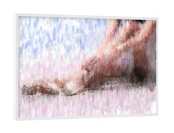 Poster mit weißem Rahmen "Impressionist Ballerina" artboxONE - Für Kinder,Für Mama