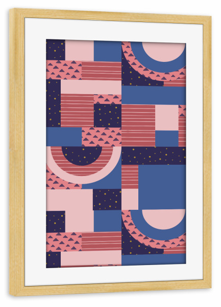 Poster mit Rahmen kiefer "Unconventional Xmas Quilt" artboxONE - Weihnachten