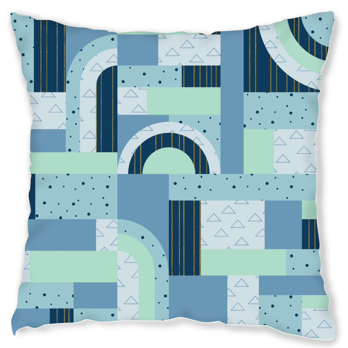 Design-Kissen "Ice Xmas Quilt" artboxONE - Abstrakt,Geometrie,Weihnachten