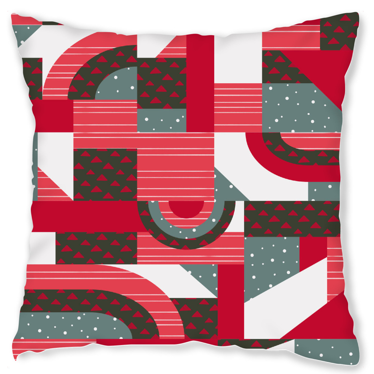 Design-Kissen "Modern Xmas Quilt" artboxONE - Weihnachten - Christmas,Quilting,Pattern,Geometrie,Geometry,Formen,Abstract,Abstrakt,Colorful,Bunt