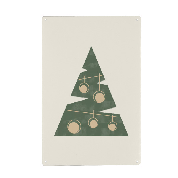 Holzbild "Minimal Natale" artboxONE - Geometrie,Weihnachten - Christmas,Christmas tree,Minimalist,Weihnachten,Xmas,Geometrie,Kinder,Nursery,Geometry