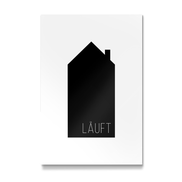 Galerie-Print "Läuft | House Black" 30x20 cm artboxONE