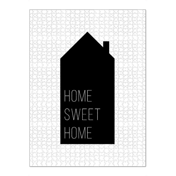 Puzzle Ravensburger "Home Sweet Home | House Black" artboxONE - Typografie,Schwarzweiß,Liebe,Für Mama,Für Papa