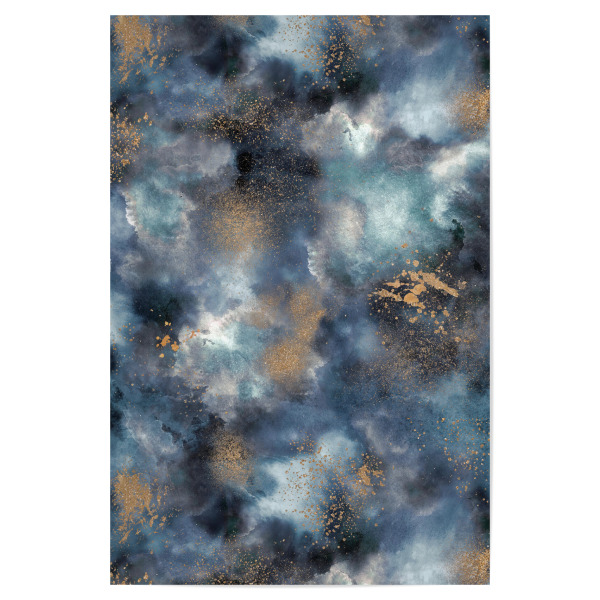 Poster 30x20 cm "Smoky Marble Watercolor Dark" artboxONE - Abstrakt