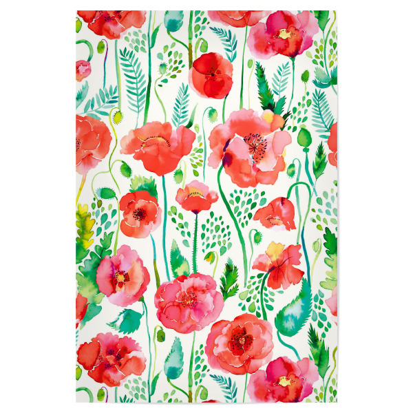 Poster "Watercolor Poppies Red" artboxONE - Natur,Floral,Für Mama