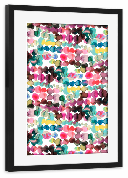 Poster mit Rahmen schwarz "Ink Bleeding Dots" artboxONE - Abstrakt,Fashion,Für Mama
