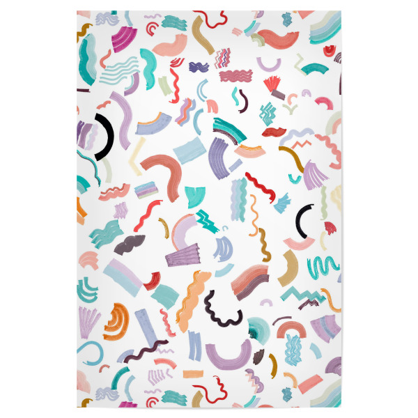 Poster 30x20 cm "Curly and Zigzag Stripes" artboxONE - Für Kinder,Abstrakt,Lustig