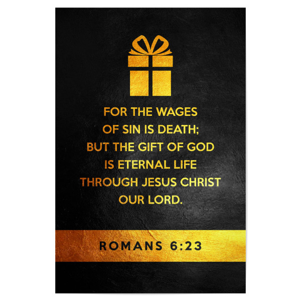 Poster 30x20 cm "Romans 6:23" artboxONE - Typografie,Liebe