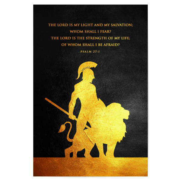 Poster "Psalm 27:1 version 3" artboxONE - Typografie,Tiere,Männer