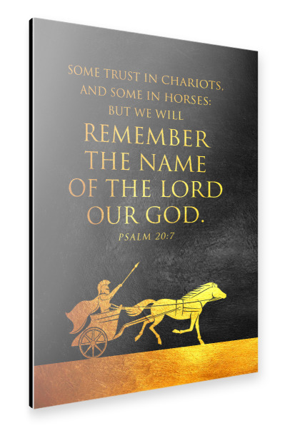 Alu-Dibond "Psalm 20:7" 30x20 cm artboxONE