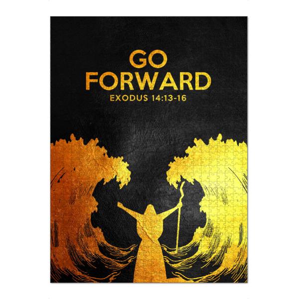 Puzzle Ravensburger "Go Forward" artboxONE - Typografie,Menschen,Männer