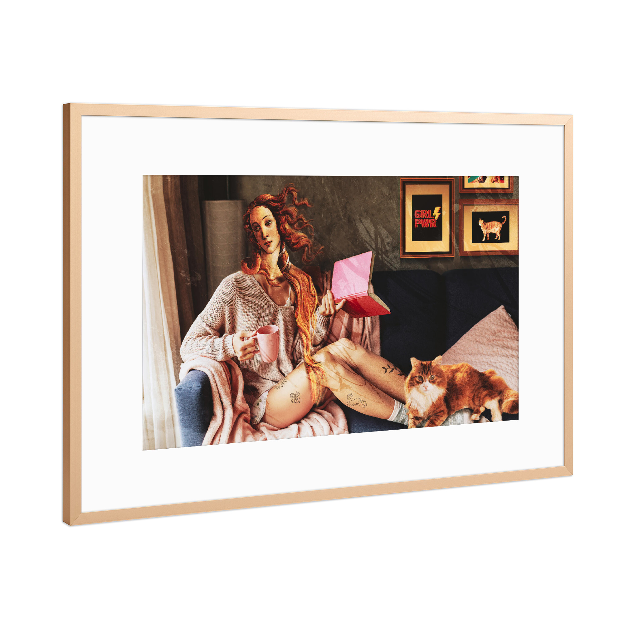 Poster mit Rahmen Kupfer "My favourite time" artboxONE - Natur,Tiere,Menschen