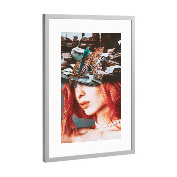 Poster mit Rahmen Silber "Friends Studying" artboxONE - Natur,Tiere,Menschen