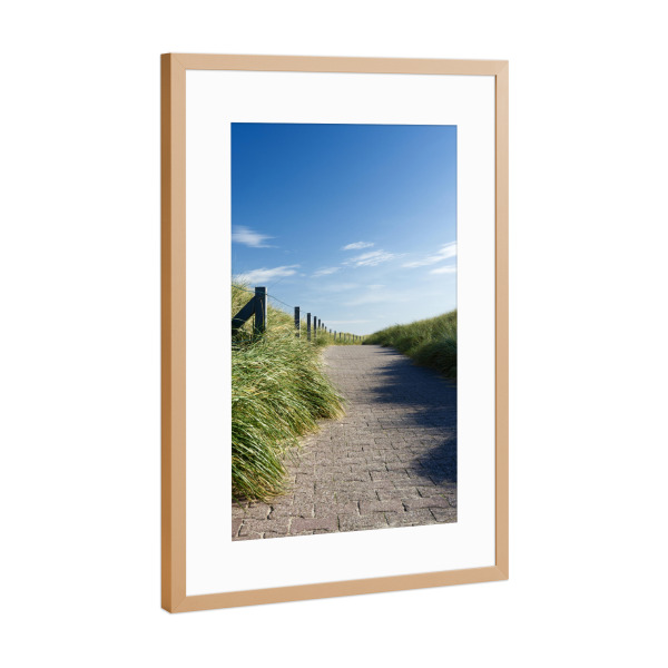 Poster mit Rahmen Kupfer "Weg durch die Dünen" artboxONE - Natur,Reise