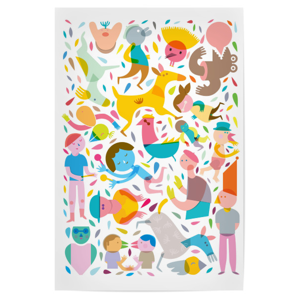 Poster 30x20 cm "Party" artboxONE - Für Kinder,Tiere,Abstrakt