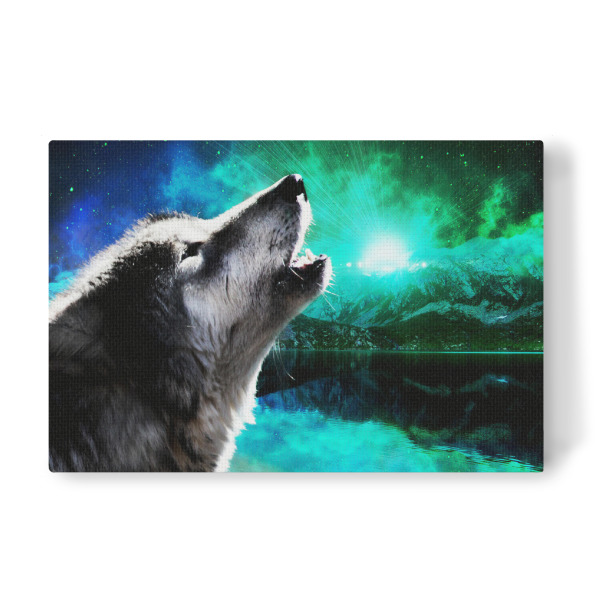 Leinwandbild "Wolf Galaxy (matart)" artboxONE - Natur,Tiere,Galaxy
