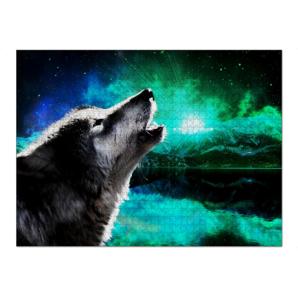 Puzzle Ravensburger "Wolf Galaxy (matart)" artboxONE - Natur,Tiere,Galaxy