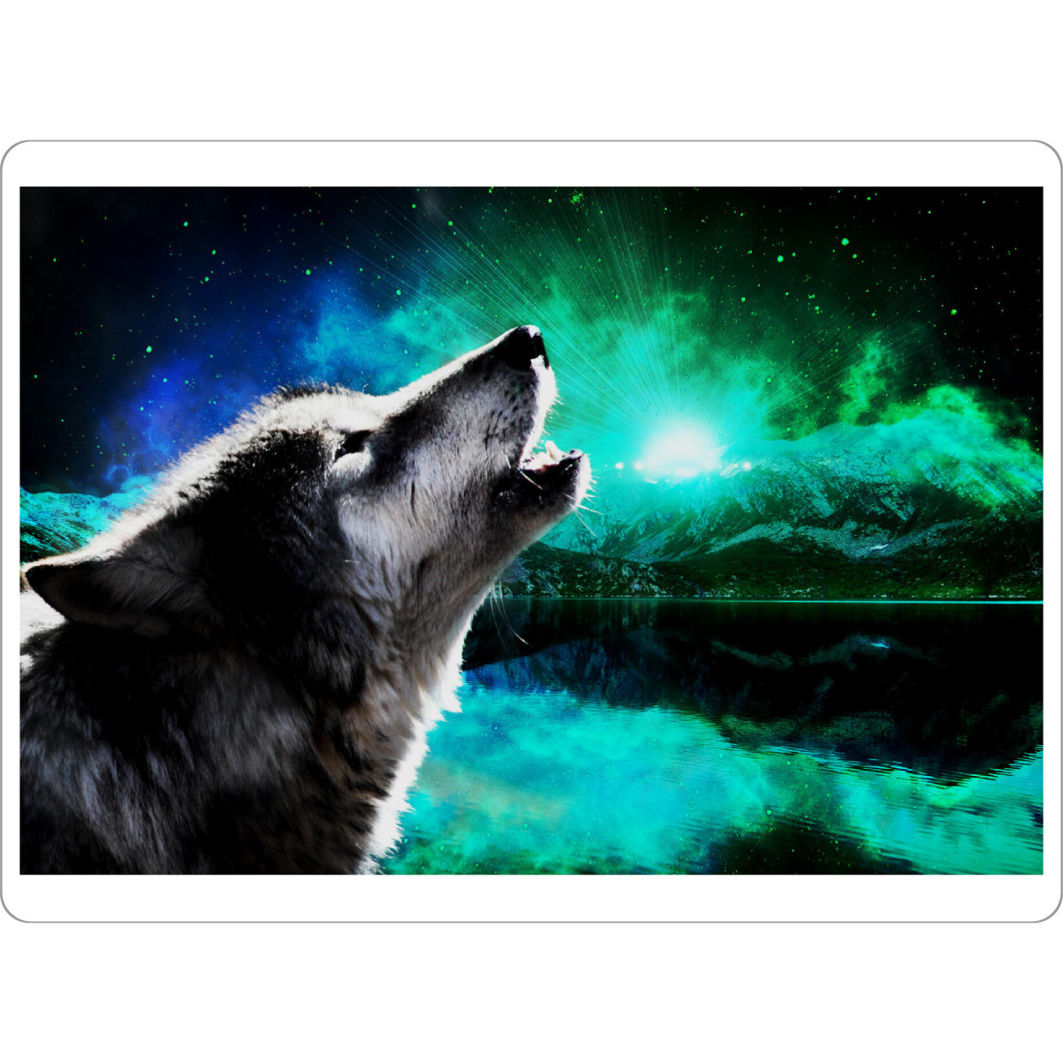 Tischset "Wolf Galaxy (matart)" artboxONE - Natur,Tiere,Galaxy