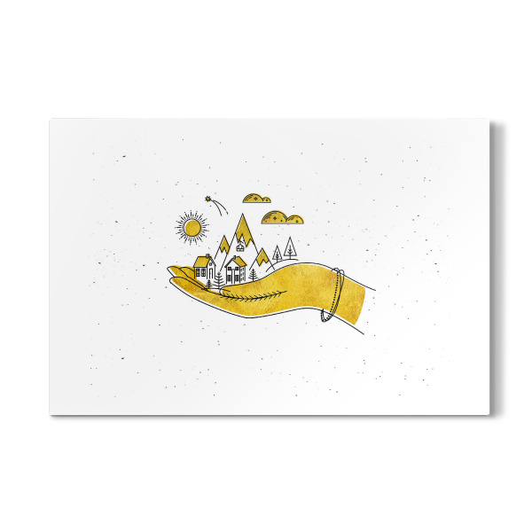 Galerie-Print "Christmas hand illustration white" 30x20 cm artboxONE