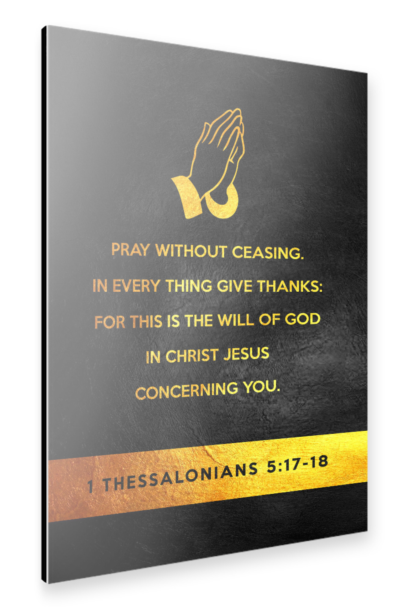 Alu-Dibond "1 Thessalonians 5:17-18" 75x50 cm artboxONE