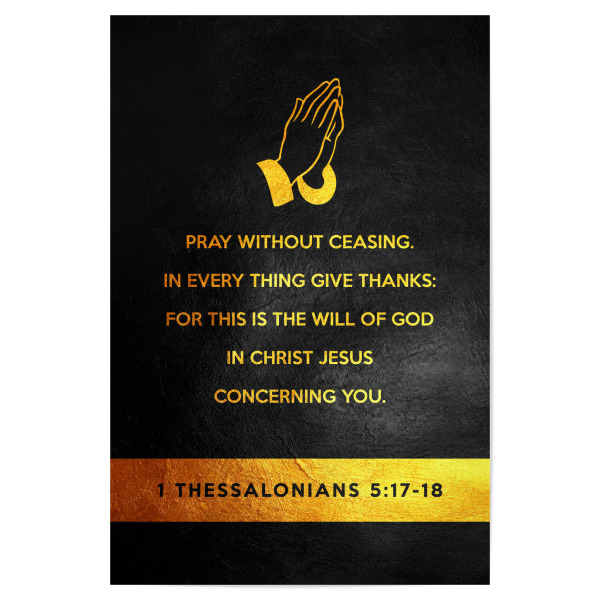 Poster 30x20 cm "1 Thessalonians 5:17-18" artboxONE - Typografie