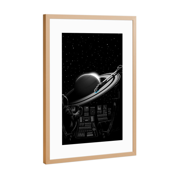 Poster mit Rahmen Kupfer "Astronaut Music" artboxONE - Menschen,Fiktion,Galaxy - Astronaut,Galaxy,Space,Stars,Weltraum,Musik,Music,Kosmos