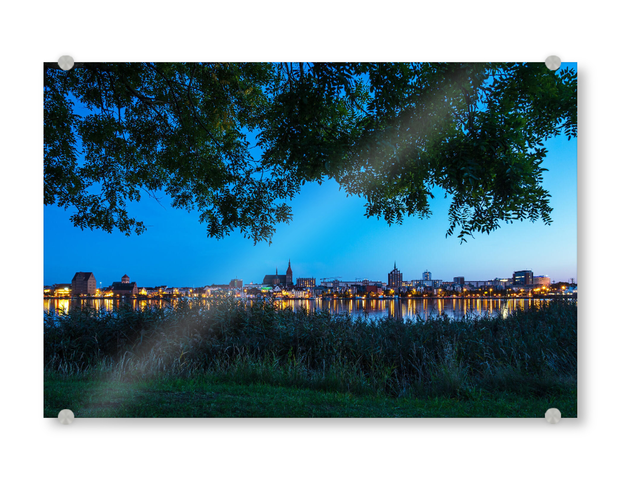 Acrylglasbild "Rostock am Abend" artboxONE - Natur,Reise,Architektur,Städte / Weitere