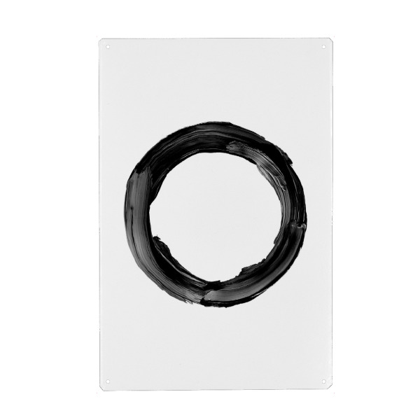 Holzbild "O in Black" artboxONE - Natur,Für Kinder,Abstrakt,Geometrie,Buchstaben / O